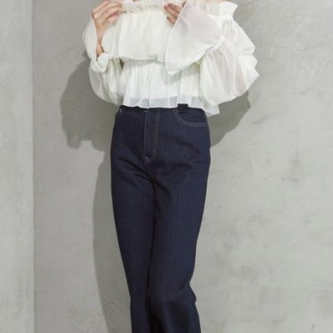 ♡シアーフリルブラウス♡