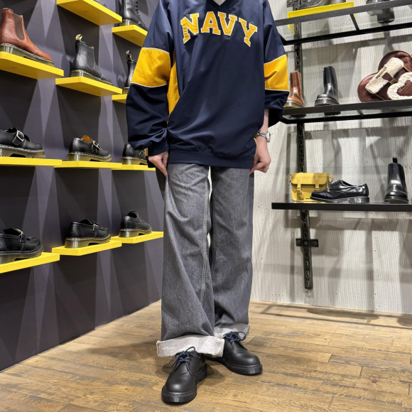 【さりげないネイビーステッチの3ホールシューズ☆】