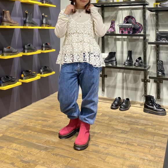 ♡キャンディみたいなキュートなPINKで鮮やかコーディネートできるブーツ♡