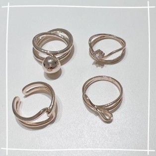 ピンクゴールドリング