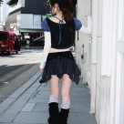 【CHERRYQUIRI】graffy starry puffy sleeve 。.:*・゚✽