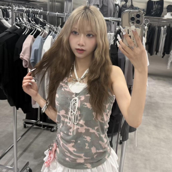 여름에 딱 맞아*오리무늬 탱크탑