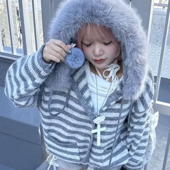 ファー×ストライプ=kawaii【nmtc+】