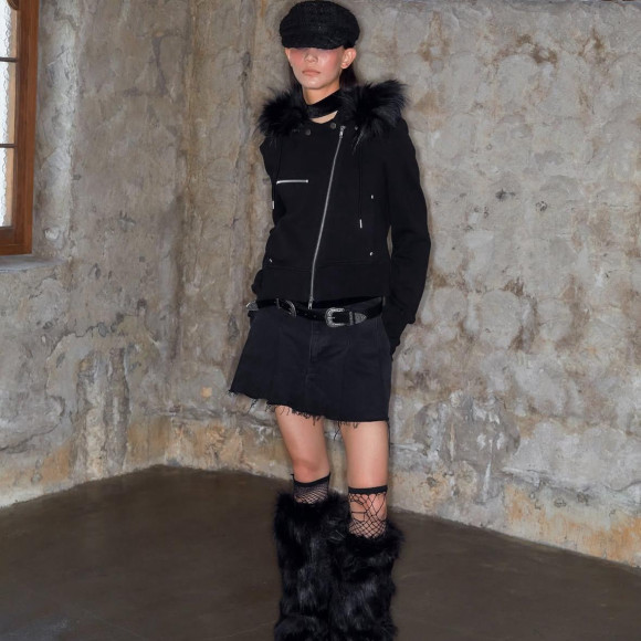 今流行りのスウェットライダースジャケット✩.*˚NOT KNOWING