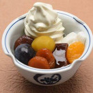 秋色果実のクリームあんみつ