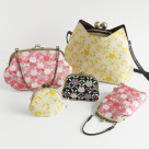 七宝柄に可愛いにゃんこのシルエット