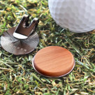 Wooden golf marker that makes golf more special