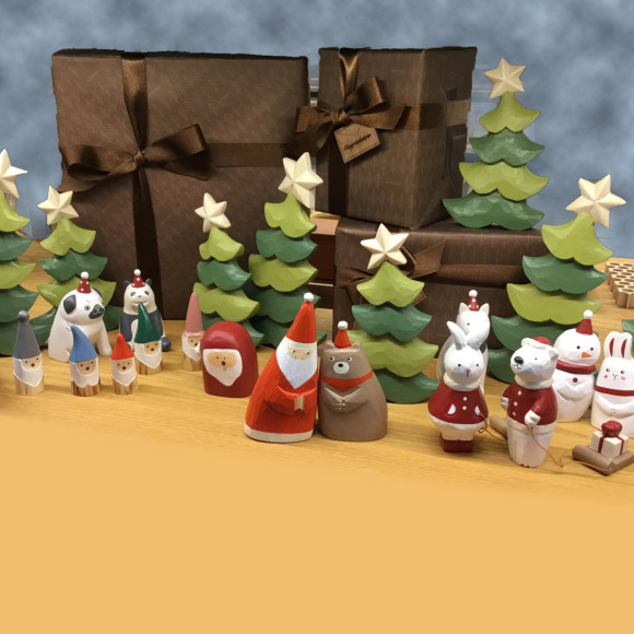 Christmas interior full of warmth of wood