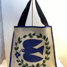 レトロなデザインのニットショルダーバッグ