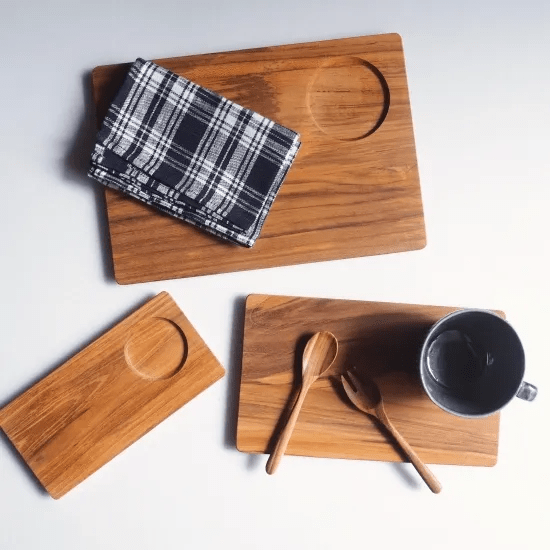 木目があたたかい「ランチプレート」