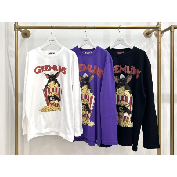 GREMLINS POPCORN L.S. TEE　-MILKBOY×GREMLINS collaboration-