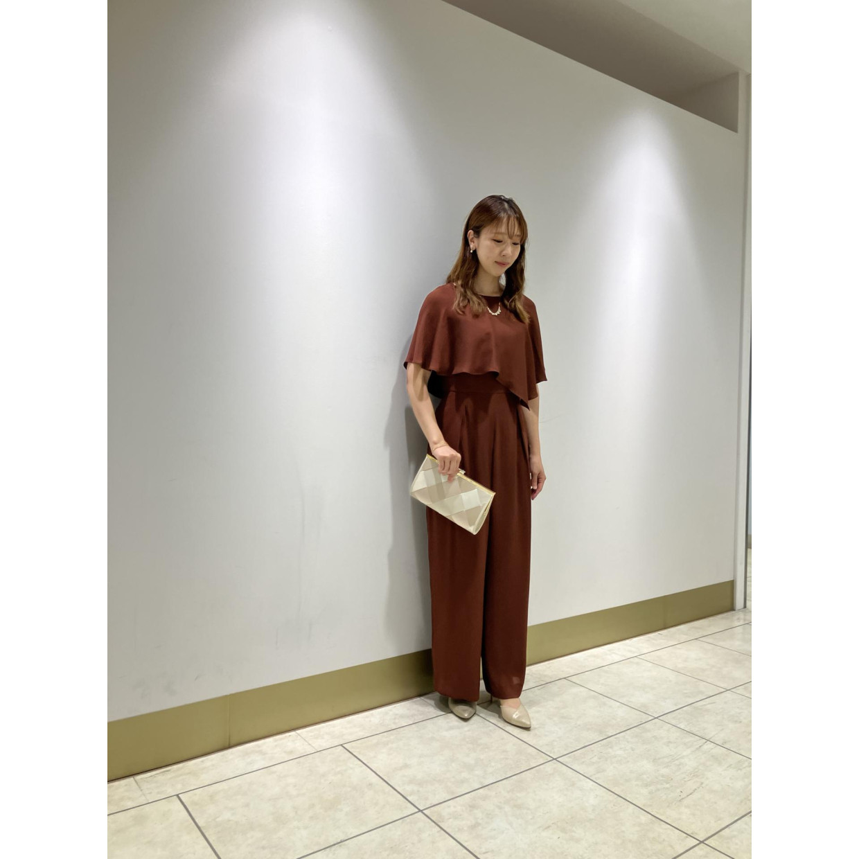 ケープ付オールインワン