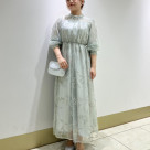 【métoi】ラメエンブロイダリーシアードレス