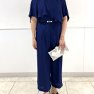 ケープ付ストレートパンツオールインワン