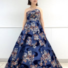 Ripple/ラメフロッキー×ラメグリッターロングドレス