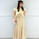 2WAYブラウス付きフローライン刺繍ドレス