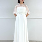 レースケープ付き2WAYホワイトドレス