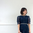 ミストチュール フラワーモチーフラメ刺繍パイピングデザインドレス