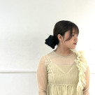 アシメフリルビスチェ×ロングスリーブフレアドレス2点セット