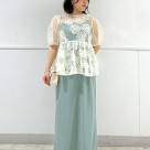 3WAYリボンストラップマットサテンIラインキャミソールドレス