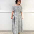 【métoi】ドレープラメ刺繍ドレス