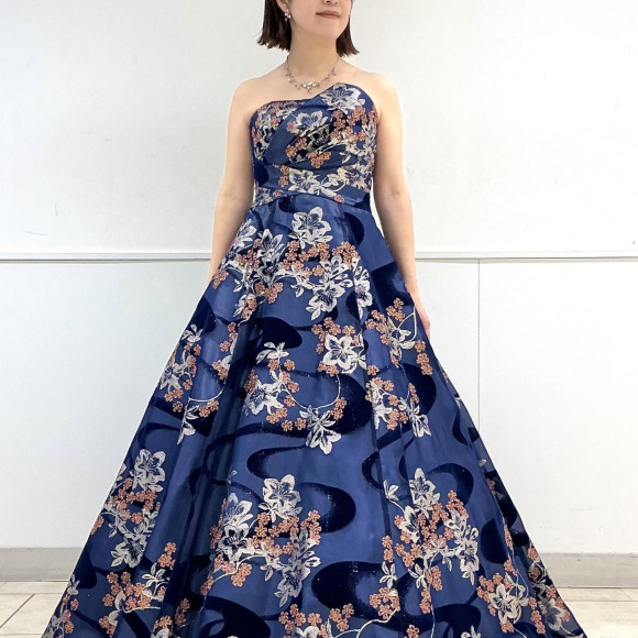 Ripple/ラメフロッキー×ラメグリッターロングドレス