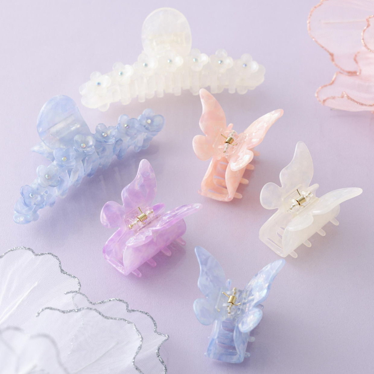 【NEW】バタフライ・フラワー ヘアクリップ