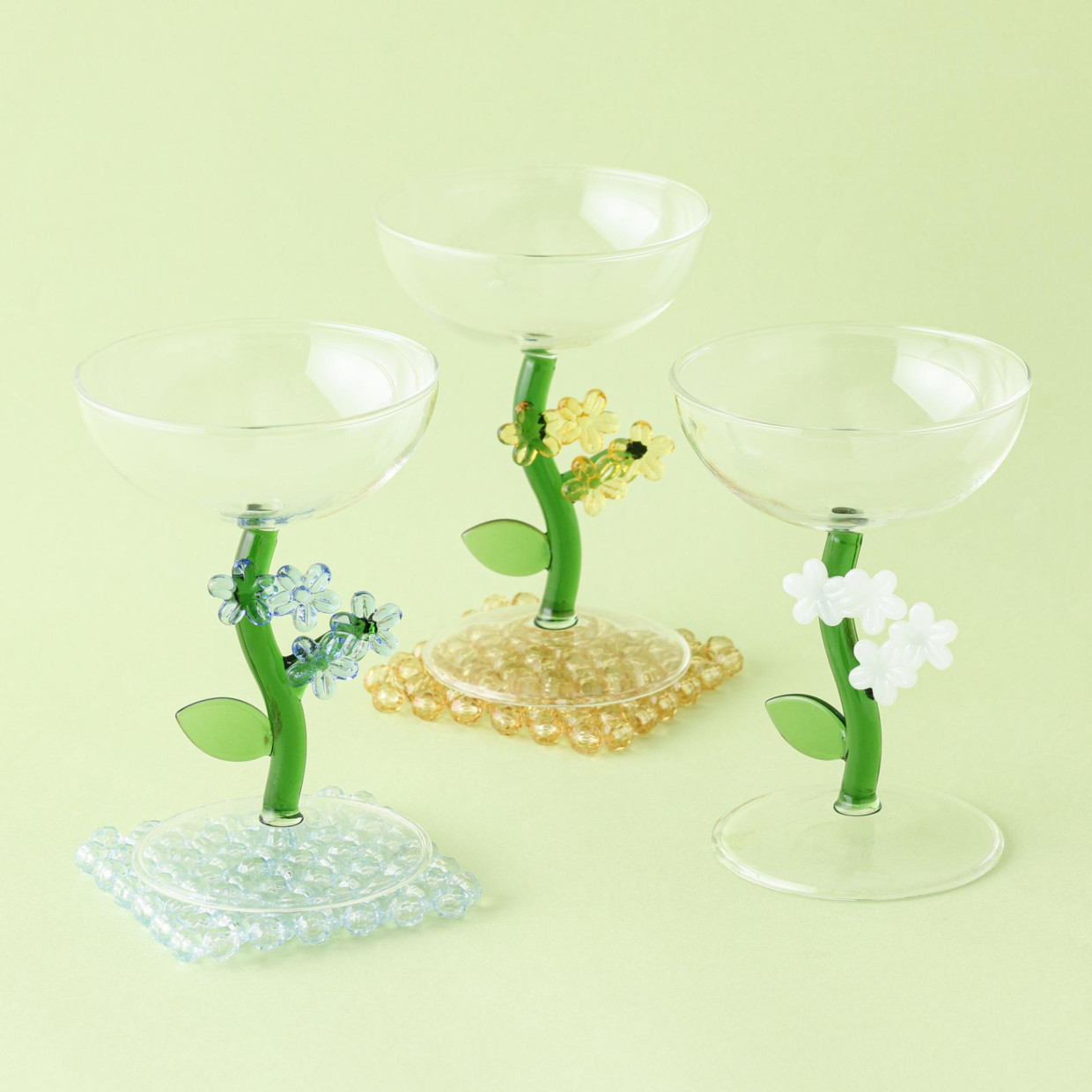 【SALE】フラワーステムデザートグラス