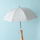 【オススメ】遮光 リボン 折りたたみ傘 50cm シルバー（晴雨兼用）
