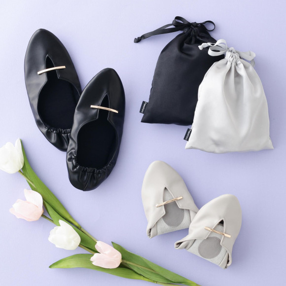 【オススメ】ポケッタブル ルームシューズ フォーレザー