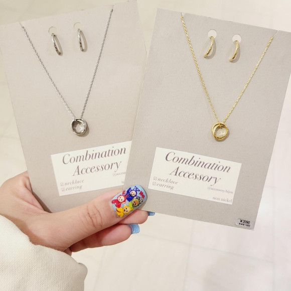 イヤリング＆ネックレスセット