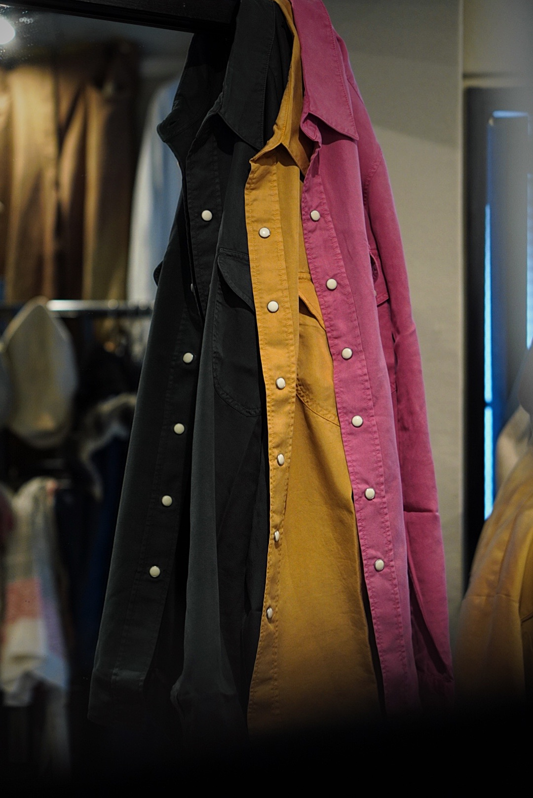 WYTHE / Tencel Gabardine Pearlsnap Shirt ¥44,000- in tax