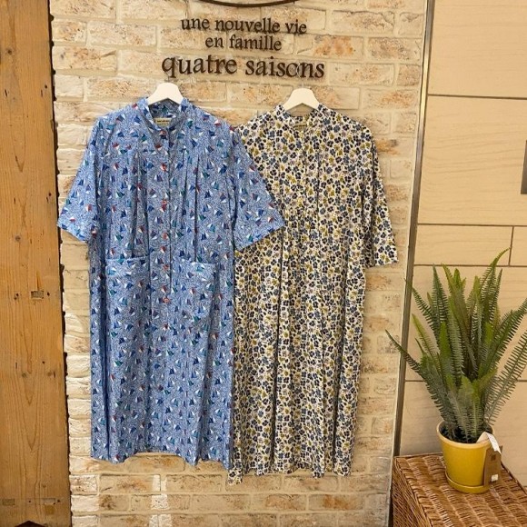 リバティ切り替えタックワンピース キャトル セゾン ショップニュース 仙台parco パルコ