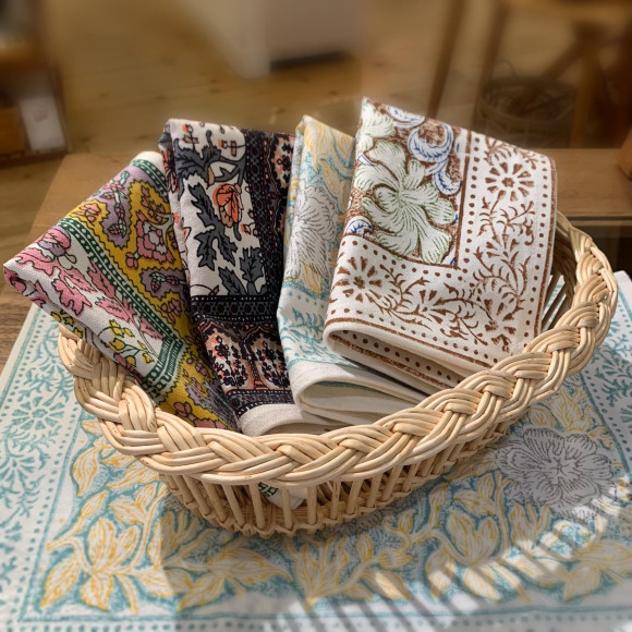 インドのハンドプリントランチマットが届きました！