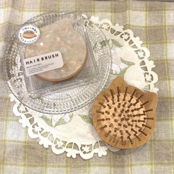 고양이 모티브 헤어 브러시가 도착했습니다.♫