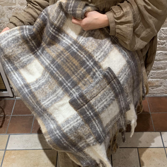 あったかチェックブランケットが届きました♪
