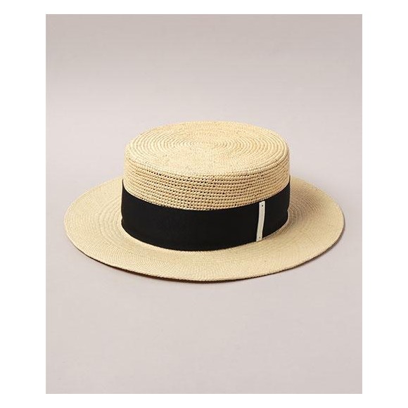 パナマ仕立てのカンカン帽