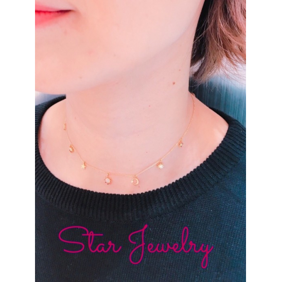 STAR JEWELRY ネックレス K18 MOON＆SUN necklace brunaebia.com.br