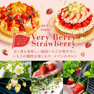 いろいろな品種のいちごを使用したデザートが楽しめる！Very!Berry!Strawberry!フェア開催