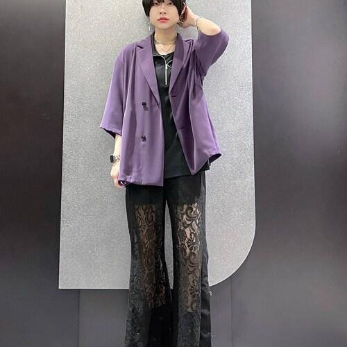 メンズのジャケットはトロミ素材...