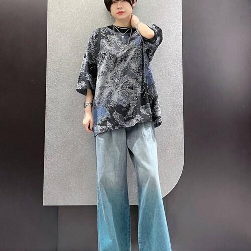 ラメがアクセントのニット！花柄...