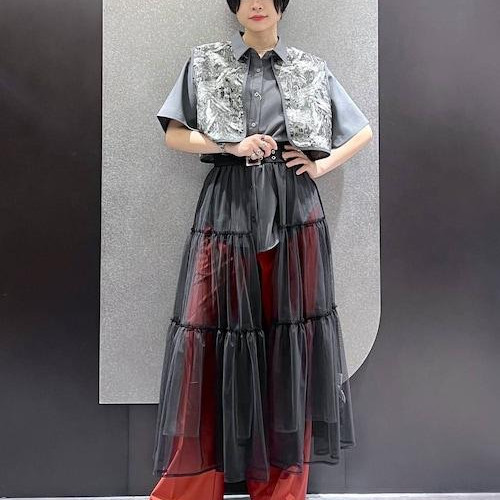 ジャガードシャツ× レイヤード...