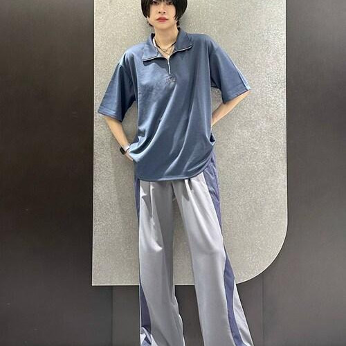 サラッと着れるハーフジップは胸...