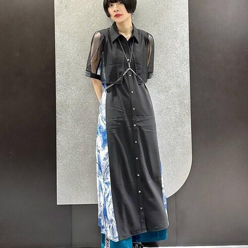 サイドの柄切り替えがポイントの...