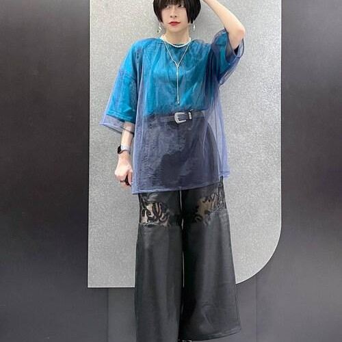 チュールレイヤードデザインが可...