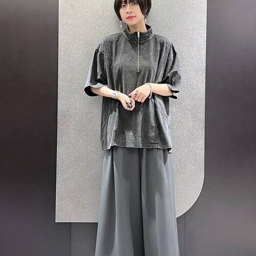 ピグメントハーフジップゆったり...