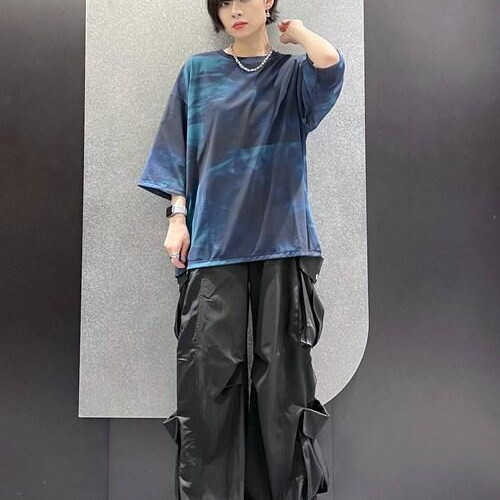 シアーデザインシャツコーデ