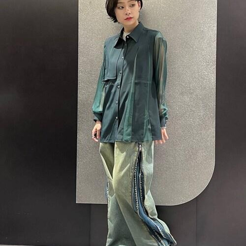 リアルバイシャツプリーツ感とフ...