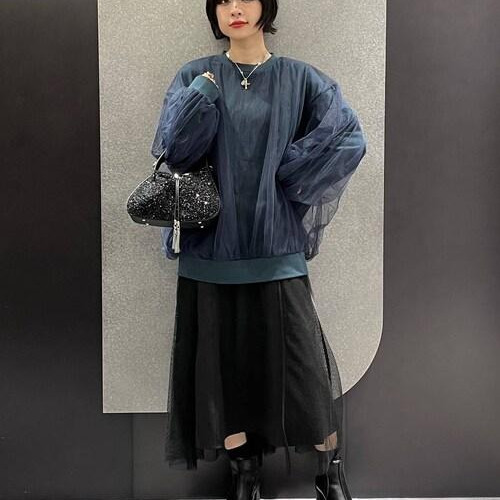 チュールレイヤードデザインのス...