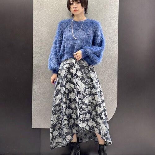 柔らかいソフトシャギーニットP...